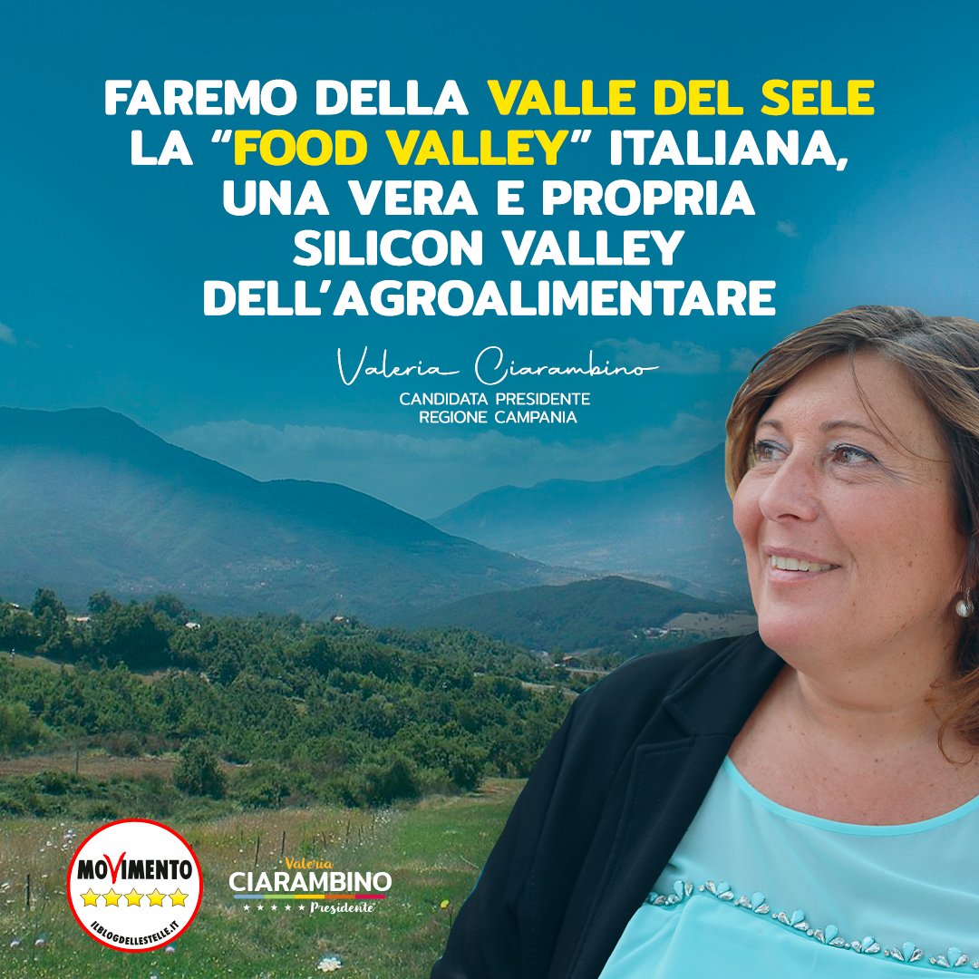 Ve la immaginate una vera e propria Silicon Valley dell’agroalimentare in Campania? Io sì e la realizzerò. Continua >>> facebook.com/ValeriaCiaramb…

#CiarambinoPresidente #Campania5Stelle #LaTuaSceltaVale
