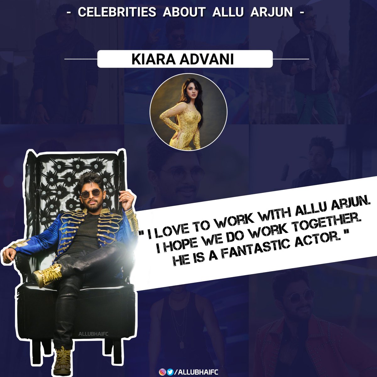 Ever Georges  @advani_kiara About Stylish  Allu Arjun !! #IndianStyleIconAlluArjun @alluarjun