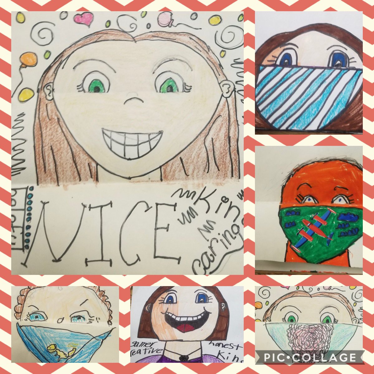2nd-4th Grade Self-Portrait Mask edition 2020 <a href="/hcebulldogs/">Hill Country ES- Bandera ISD</a>