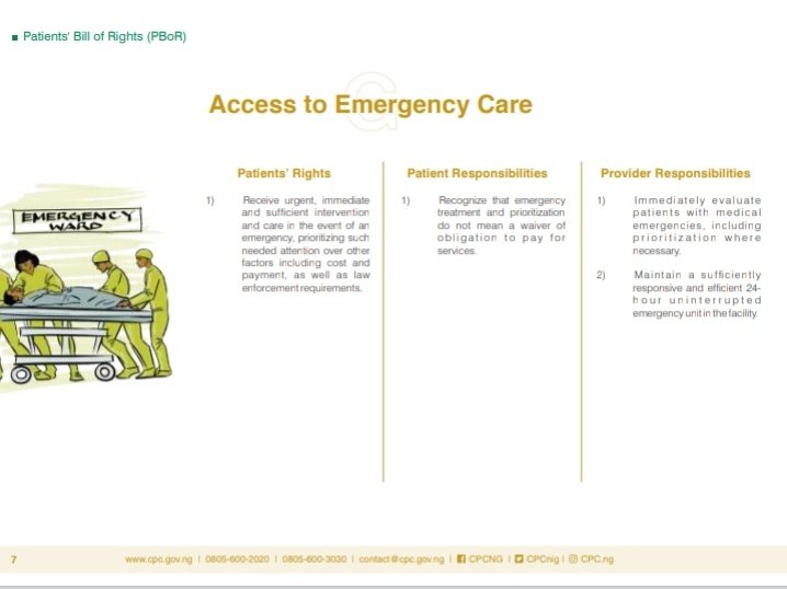 @skittlegawd @manlikefola_ @tawah89 PBoR is the new policy. Don't blame the Government, it already gave right to immediate treatment for 24hrs but Nigeria being Nigerian, who reads such rights 💔