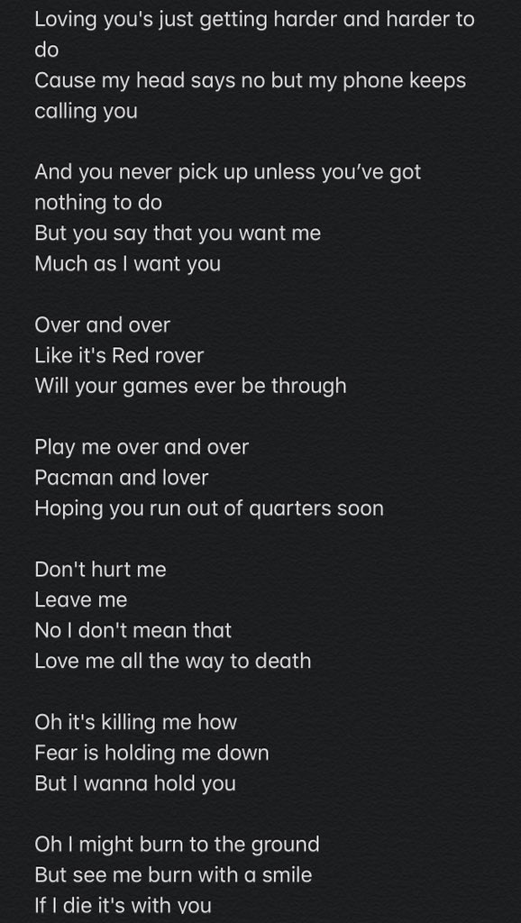 Pacman lyrics deserve a tweet of their own tbh