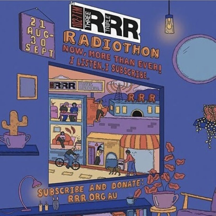 3RRR FM radio does an incalculable amount to support the arts community in Melbourne and all of Australia. There’s never been a more important time to support it with a subscription. 

Artwork by Erin Stevens <a href="/_frangi/">frangi piña</a>.panic

#independentmedia #Radiothon2020 #3rrrfm