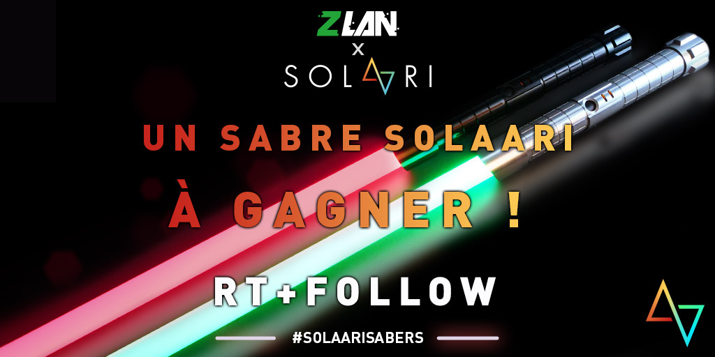 SolaariSabers's tweet image. C'est la #ZLAN2020 ! il est temps de gagner un sabre SOLAARI !
Pour gagner :
👉 follow @SolaariSabers
👉 RT ce tweet
Tirage au sort dimanche soir !
#sabrelaser #lightsaber #solaari #CONCOURS