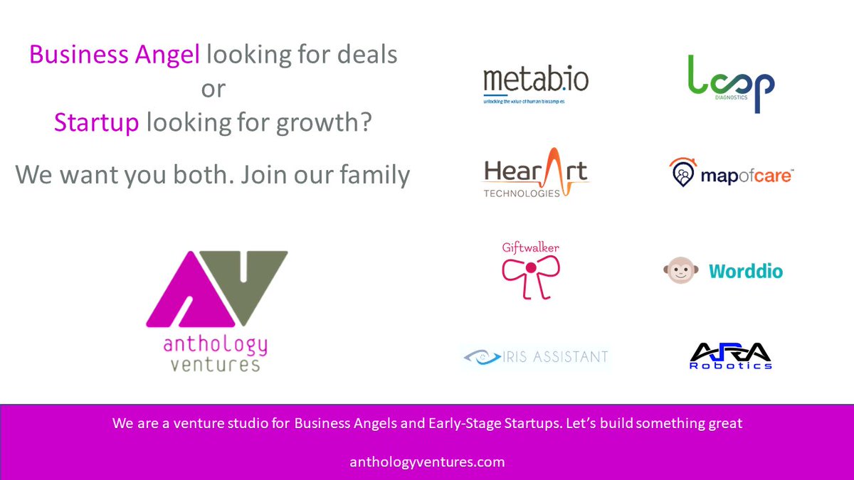 aspys2's tweet image. Are you an Angel Investor looking for Startup Scouting, Screening, Matchmaking and Portfolio Curation Mechanism? Are you a Startup looking for Operations Optimization, Business Growth and Raise of Funding?
We want you both. anthologyventures.com
#startup #businessangels