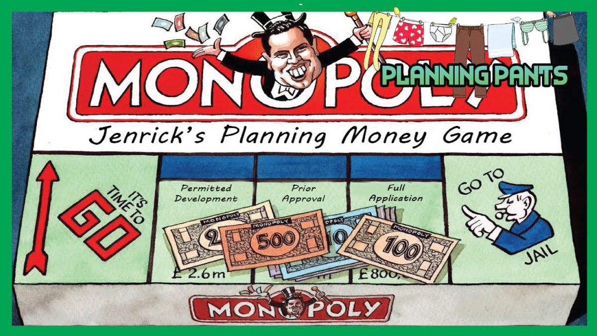 property_andrew's tweet photo. Jenricks Planning Money Game! Planning Application Fees 2020 Statutory Instrument 836 Planning Pants - We look at how planning fees are changing in 2020 for Permitted Development and Prior #permitteddevelopment #PlanningApplicationFees https://t.co/VhmIFsLAWv https://t.co/k0JKS8xIBH