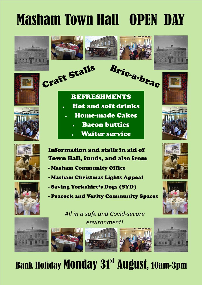 Our first Covid-friendly public event is on Bank Holiday Monday...