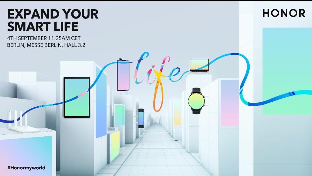 Products to be launched at IIFA by @Honorglobal 

1. Honor Pad 6 and X6
2. Honor Watch Pro
3. A fitness Band (maybe, Honor Band 6) 
4. New MagicBook with Ryzen 4000 series
5. 1 Smartphone

#IFA20 #HonorMyWorld