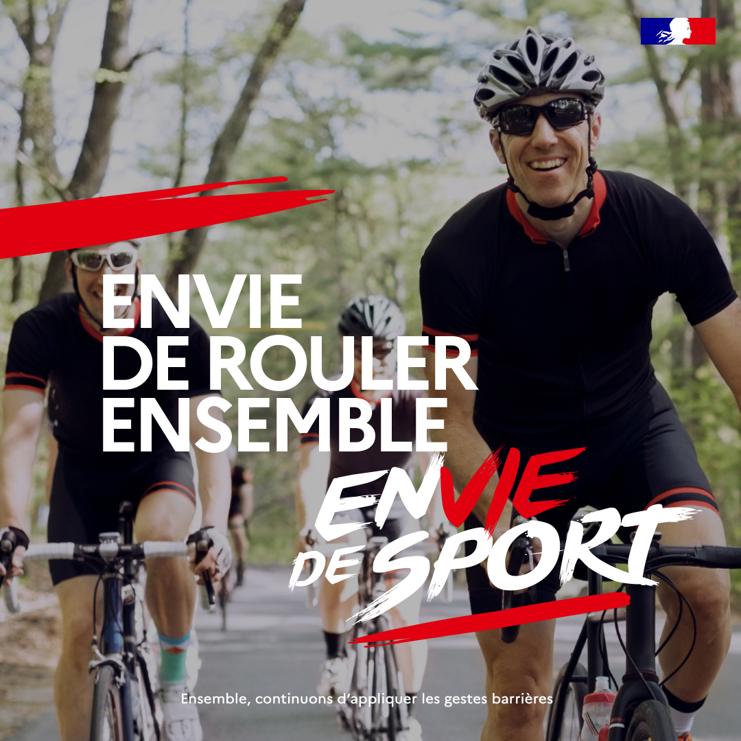 Lancement de la campagne #EnViedeSport !
👉 Envie de se dépasser ?
👉 Envie de retrouver la forme ?
👉 Envie de rouler ensemble ?

- Faites du sport pour votre bien-être et votre santé -

➕ d’infos 👟:  sports.gouv.fr/enviedesport