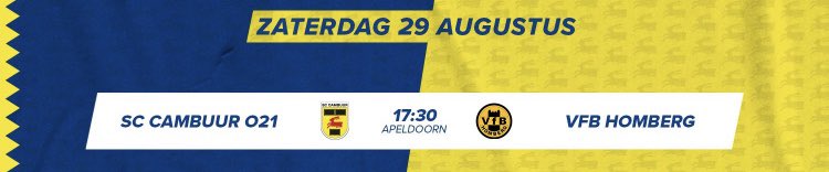 Jeroen_Burghout's tweet photo. 📋 MATCHDAY @SCCambuurLwd 021

🤜🏼🤛🏼 Oefenpot Cambuur 021 tegen het Duitse VFB Homberg 1

🏟 op het veld van @uvvAlbatross te Ugchelen, aanvang 17.30 uur. 

#gasgevuh #CambuurKomtEraan https://t.co/VeOrSVA4yX