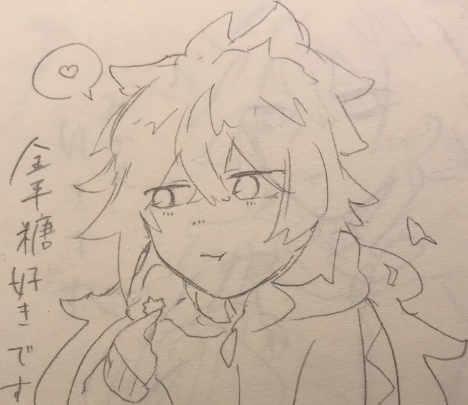 # 私の好きな食べ物を当てた人に落書きを献上する1/4
ということで(?)全員正解でしたねすごいですね
リプありがとうございました～!!! 