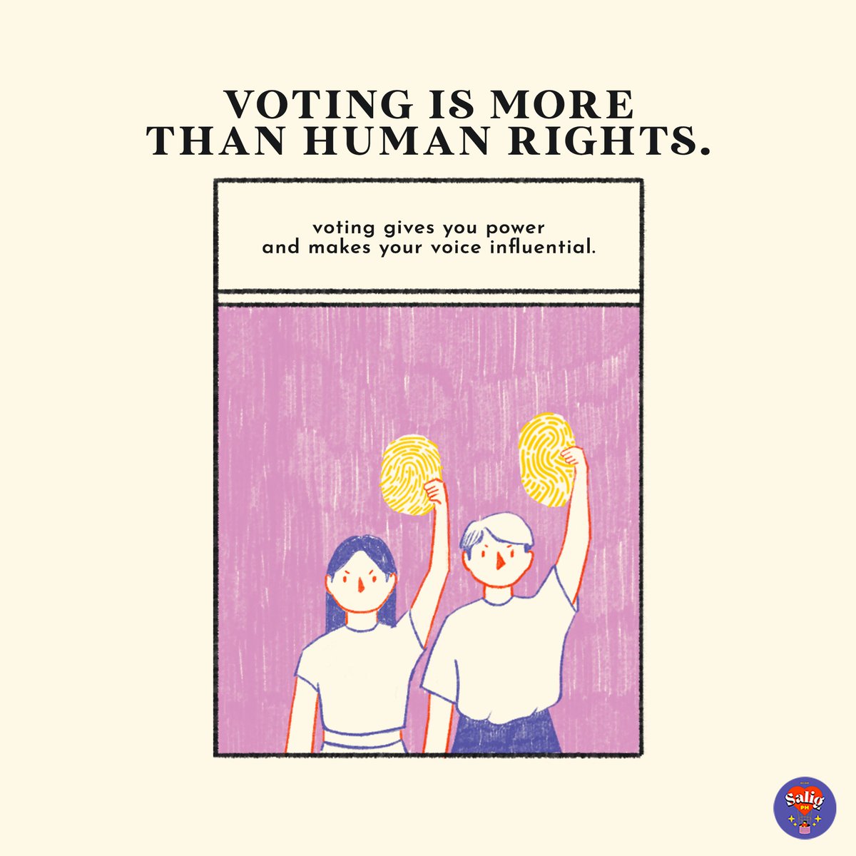 SaligPh's tweet photo. In exercising your right to vote, you're making democracy possible. Halalan 2022 is a crucial point for change that we want to see in our country. You have the power to help shape our future. You have the power to make a difference by voting.

#SaligPH
#Halalan2022 🤍🌻 https://t.co/IcP06dlSk5
