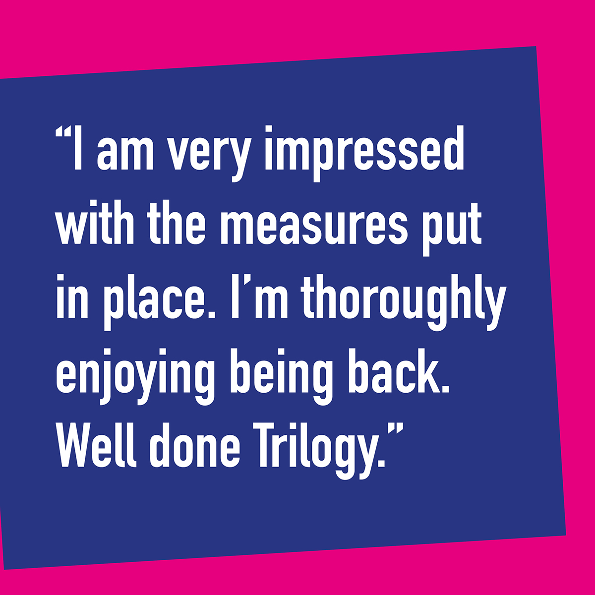TrilogyActive's tweet photo. What our customers are saying......
#stayingfittogether #safeenvironment https://t.co/JYTCodTwJW