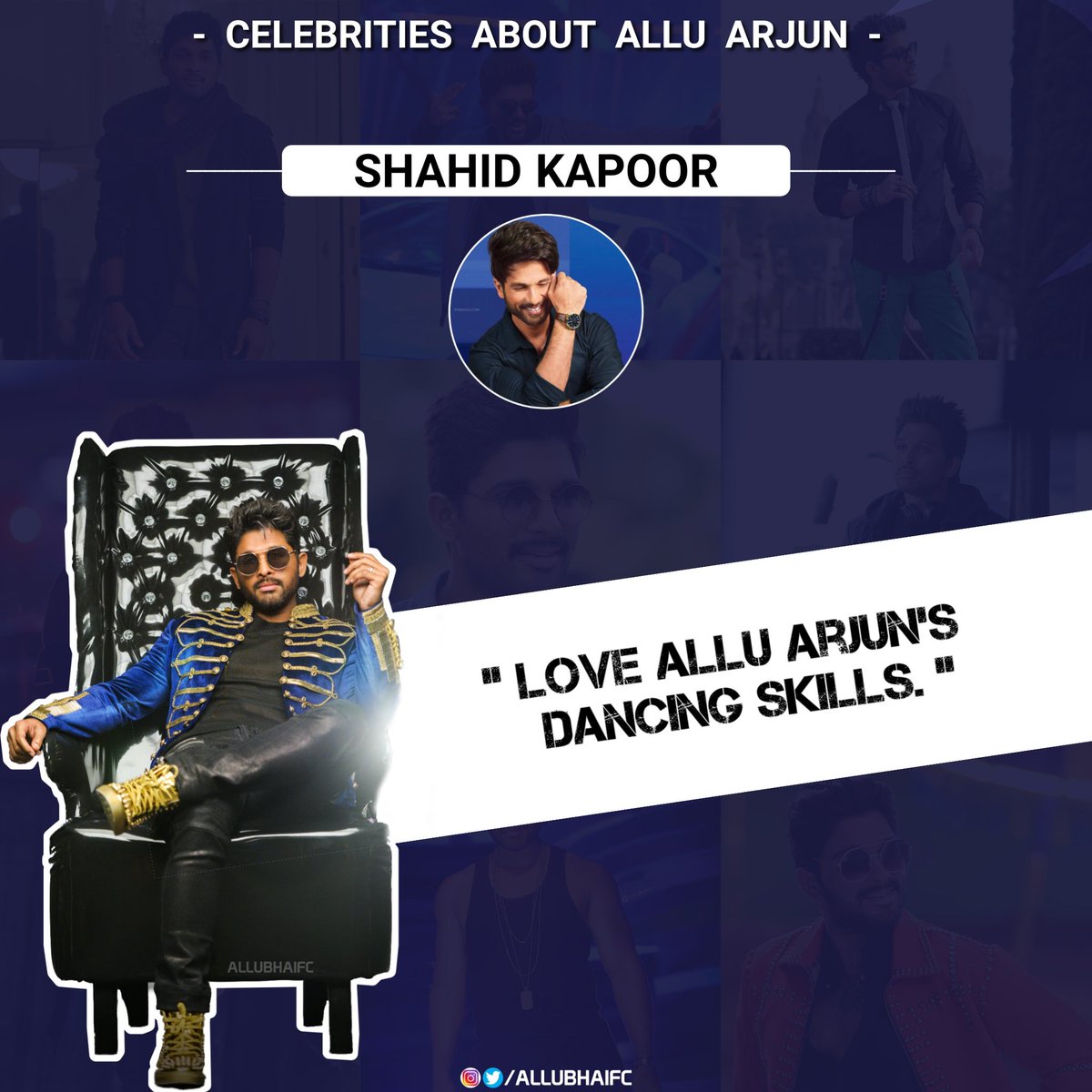 Most Talented  @shahidkapoor About Our Beloved Allu Bhai !! #IndianStyleIconAlluArjun @alluarjun
