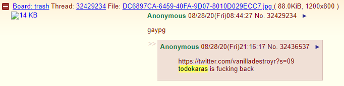 amending this here. the idea that this person is todokaras came from a friend who heard it from A Friend and a 4chan post (in a now gone thread) that clauimed this was todokaras presumably just based on the accounts resemblance to their old online presence