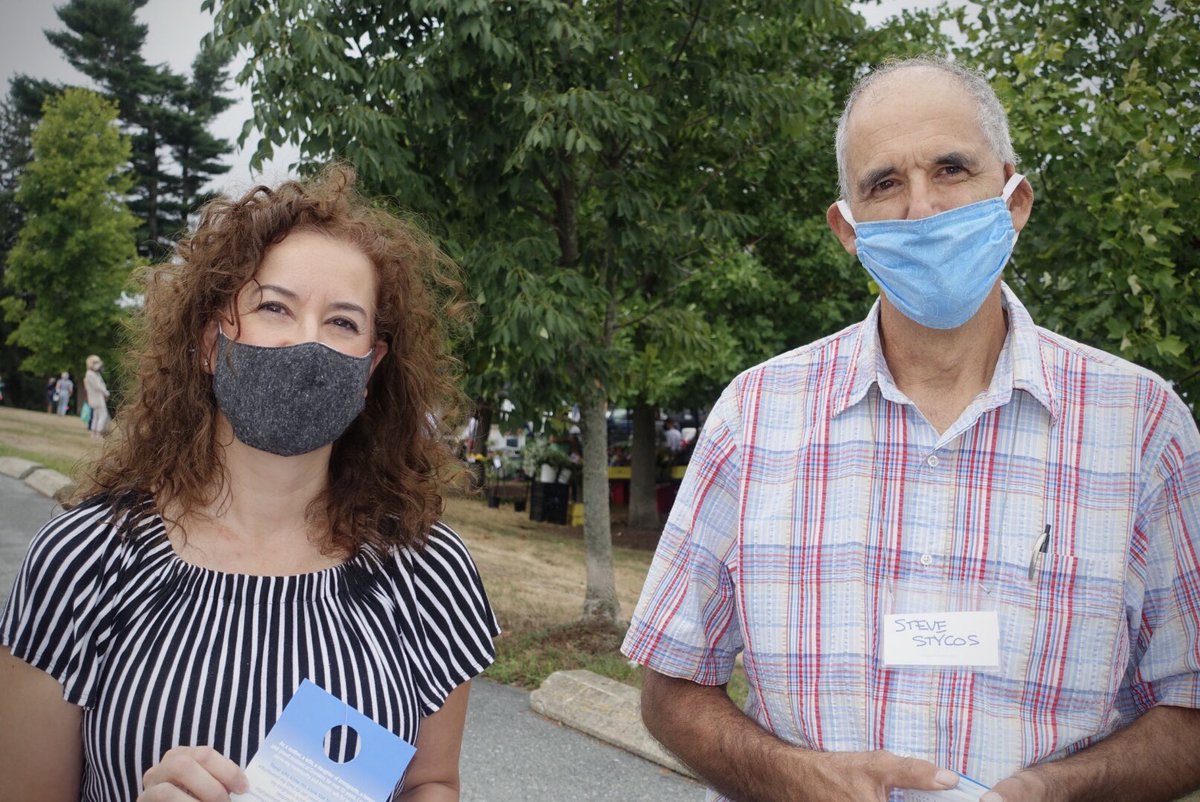 Photoman364's tweet photo. Jessica Marino for Cranston City Wide Council & Cranston, RI Mayoral Candidate Steve Stycos at the Pawtuxet Village Farmer’s Market which was started by @SteveStycos #cranston #RhodeIsland #mayor #stycos #vote #VoteEarly #jessicamarino #Marino #Democrat #politics #stevestycos https://t.co/mv1QE9IfSP