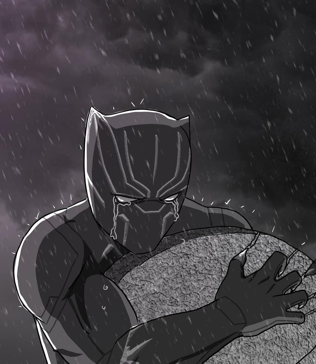 danbrowntheart's tweet photo. RIP Chadwick Boseman 
#WakandaForever 
Had to make this art in memory of you https://t.co/5ZaXPoHIT1