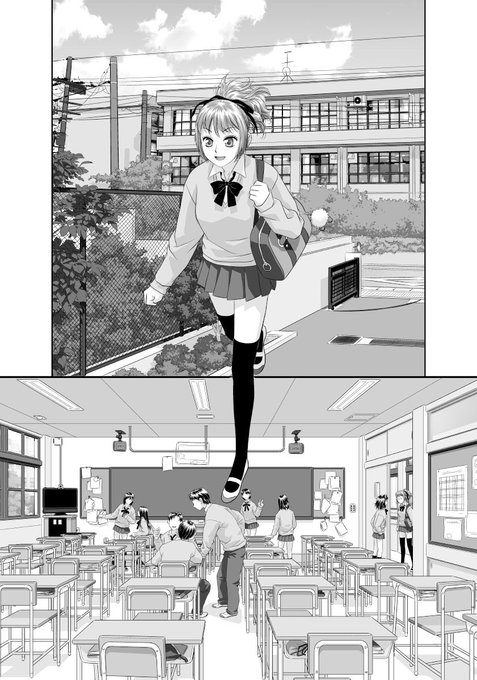 単行本「るりるり」から台詞フキダシ擬音無し絵〜その,7
🔞以外のページを悪あがき修正しています

さすがにもう短いスカートとニーソは古いな〜とは思うんですがニーソ好きなのでやめられません_φ(≧∀≦*) 