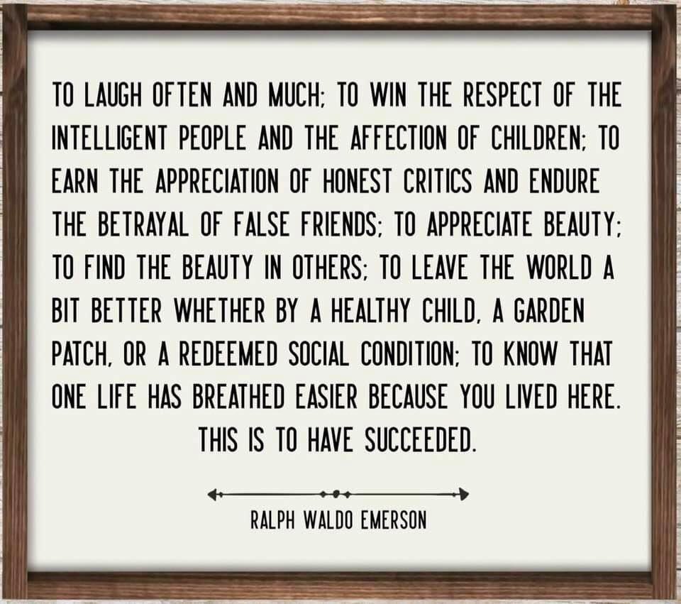 traymay5's tweet image. Here’s my weekly quote for the @Mason_Kindness movement @GeorgeMasonU I first saw this RWE mantra defining success as I graduated high school and it’s stuck in my mind and ❤️ ever since. #MCK #MasonScience #whereissam