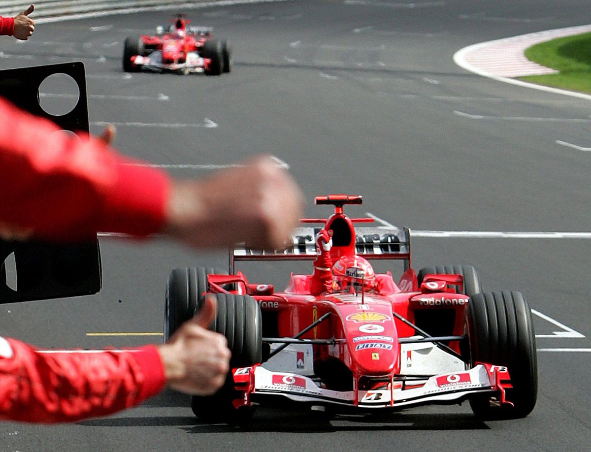 7 Volte Campione del Mondo Piloti: #OnThisDay back in 2004, Michael secured his 7th @F1 world championship title at @circuitspa. ๐ @schumacher ๐ Michael holt sich seinen 7. WM-Titel am 28. August 2004. ๐Pic: FRANCOIS LENOIR / AFP https://t.co/spteGzGLdS