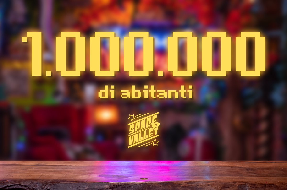 vallespaziale's tweet photo. 1 Milione di Abitanti ❤️ #spacevalley #1milione https://t.co/tSruTsWxh9