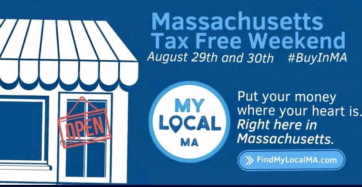 MassHireCIWB's tweet image. Tax Free Weekend - August 29 &amp;amp; 30 #BuyinMA