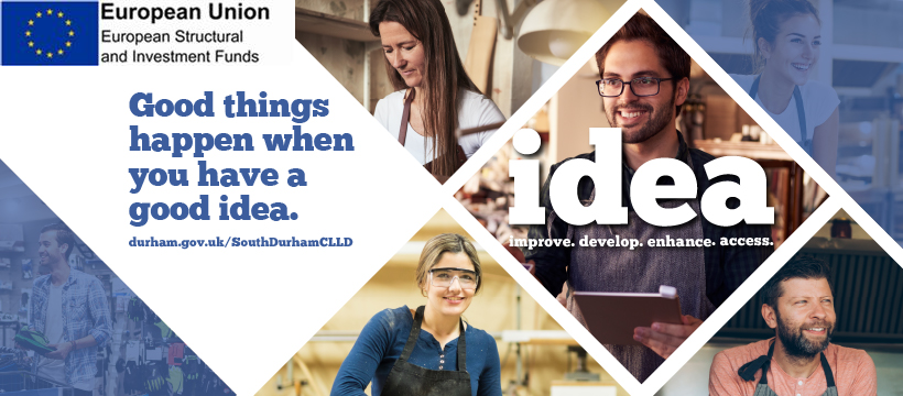 DurhamCouncil's tweet photo. Attention business brains and eager entrepreneurs! South Durham Community Led Local Development funding are welcoming Expressions of Interest for their European Regional Development Fund (ERDF).

Get in touch with the team to find out more: https://t.co/D1GUjQe7B8 https://t.co/KfGNU945GV
