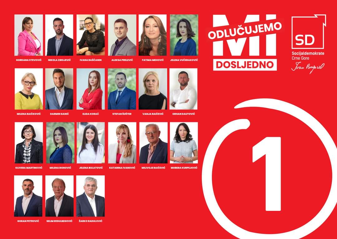 SD_CRNAGORA's tweet photo. 🔻Ovo su kandidatkinje i kandidati na listi "Socijaldemokrate - Ivan Brajović - Mi odlučujemo DOSLJEDNO"!
Uvijek sa ponosom ističemo da #SD u svakom kutku Crne Gore predstavljaju ljudi sa ličnim i profesionalnim integritetom, naša lista to i potvrđuje
#sd #miodlucujemo #dosljedno https://t.co/1wHGJOz7vo