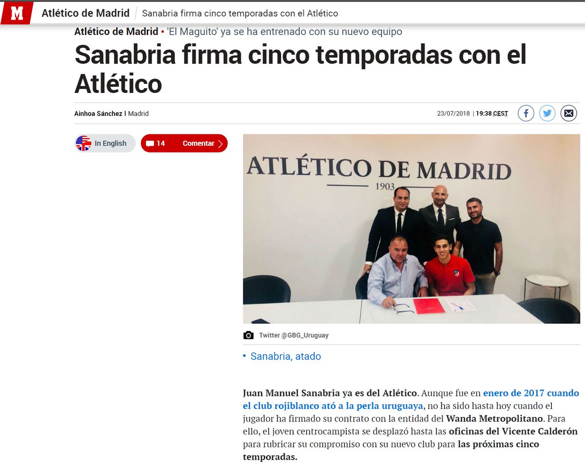 Forbestazo's tweet photo. ¿Recordáis el fichaje del uruguayo Juan Manuel Sanabria para el Atelti B?
Hilito 👇 https://t.co/7GEGWElp7q