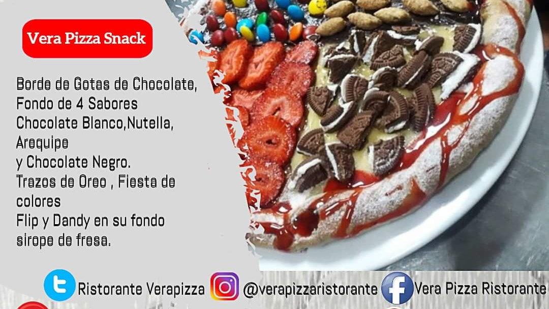 VeraPizza's tweet photo. LLegaron las Snack Pizzas a VeraPizza Risto🎉🎉🎉
Tenemos tres (03) presentaciones: Vera ChocoChips, Vera Fruit, Vera Snack Pizza ó la preparas a tu gusto!
Contáctanos vía Whatsapp 0414 2451051 / 0212 2635215 ó visítanos de Lunes a Domingo de 10Am a 8Pm
Delivery Gratis &amp; Pick Up https://t.co/VUGzg9G3dG