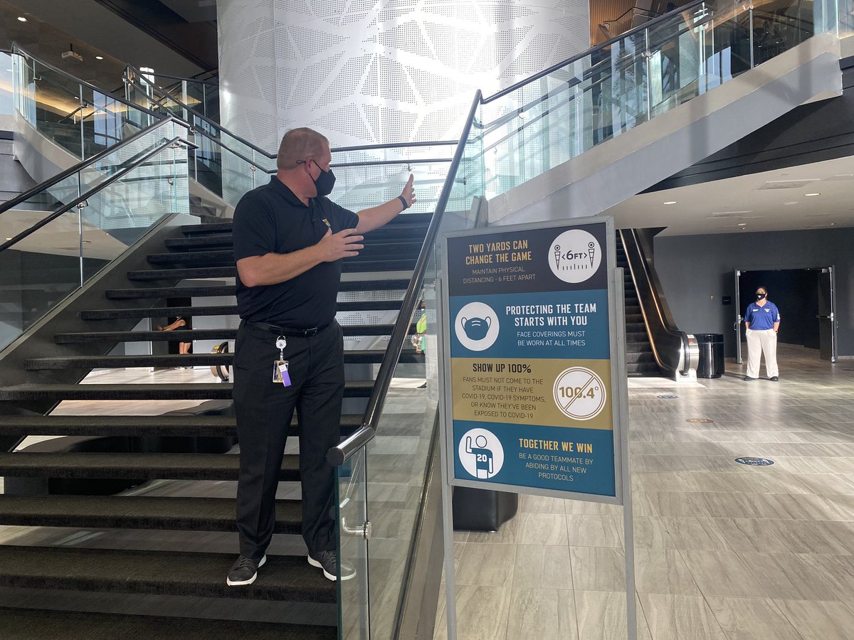 MeghanMoriarty_'s tweet photo. RIGHT NOW: We’re getting a behind the scenes look at changes made to TIAA Bank Field as they prepare to welcome fans for the 2020 season. Follow this thread for updates, photos, and new rules fans must follow⬇️ @ActionNewsJax https://t.co/DRIA90D2pK