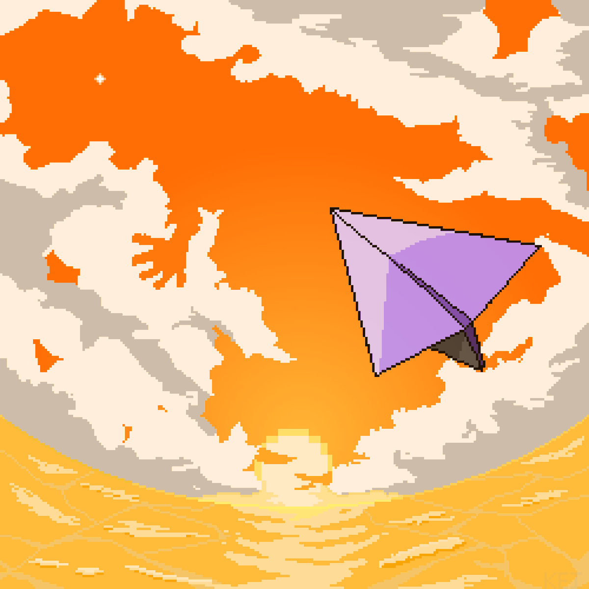 kei_pixel's tweet photo. バンドLAN 4 LINXよりイメージ画

『夕凪』

#ドット絵　 #pixelart 
#lan4linx  #夕凪 https://t.co/vxEOr5sx8b
