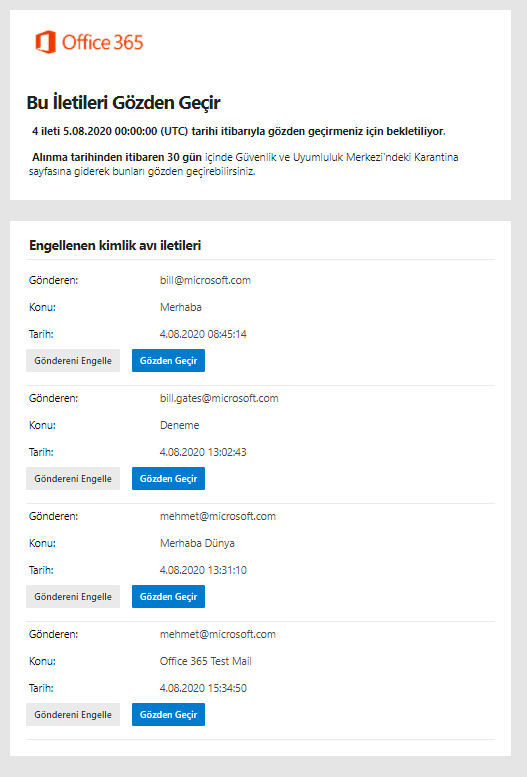 mparlakyigit's tweet photo. Bill'ciğim beni hiç bir zaman e-mailsiz bırakmaz sağolsun. 🤣#KimlikAvı #ExchangeOnlineProtection #Office365ATP #Office365 https://t.co/0k78trCwyF