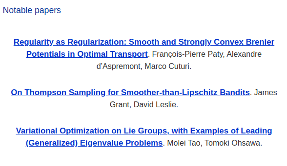 The #AISTATS2020 notable paper awards have been announced! Congratulations to the authors!!!