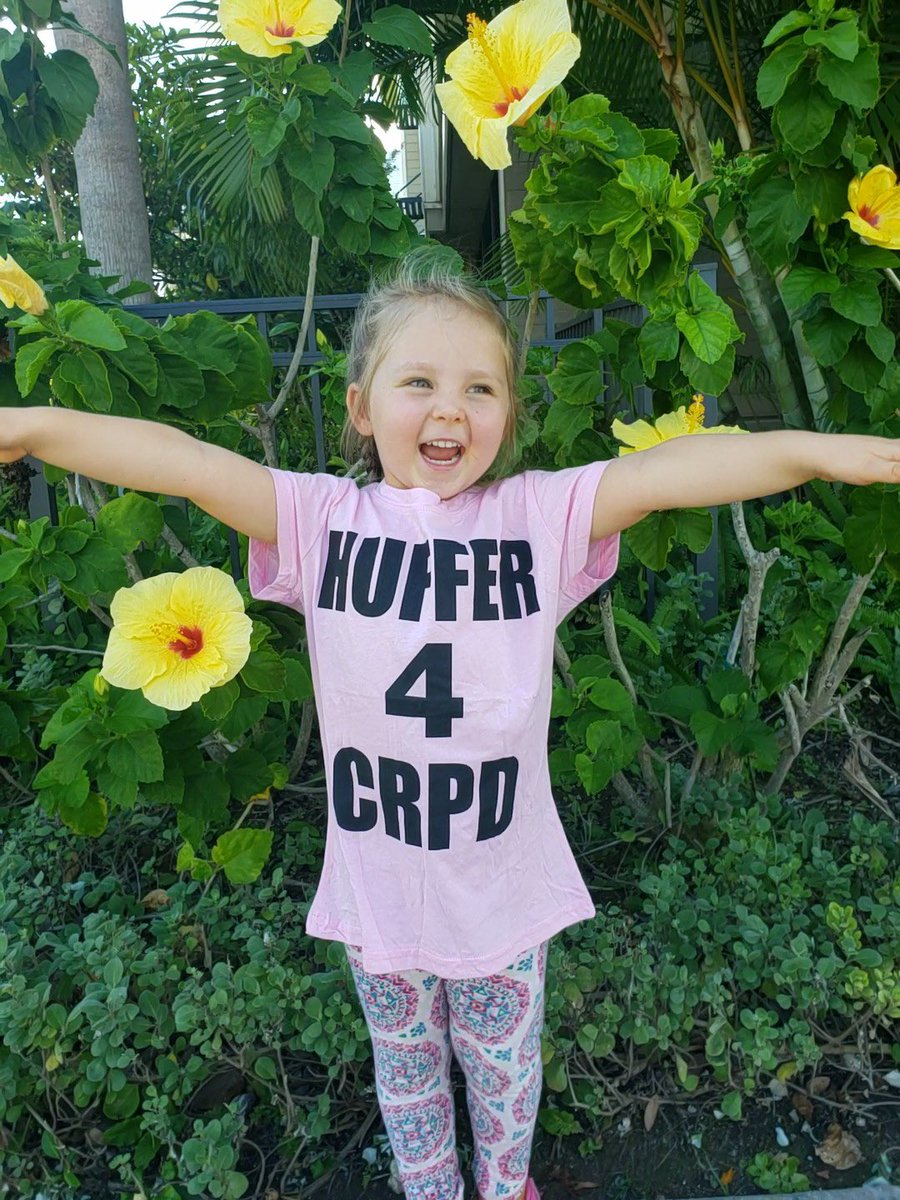 Huffer4CRPD's tweet photo. Granddaughter Ellie getting out the vote in Hawaii.  Oh wait, that’s a bit outside the Park District 😊 https://t.co/S99txsrYPw