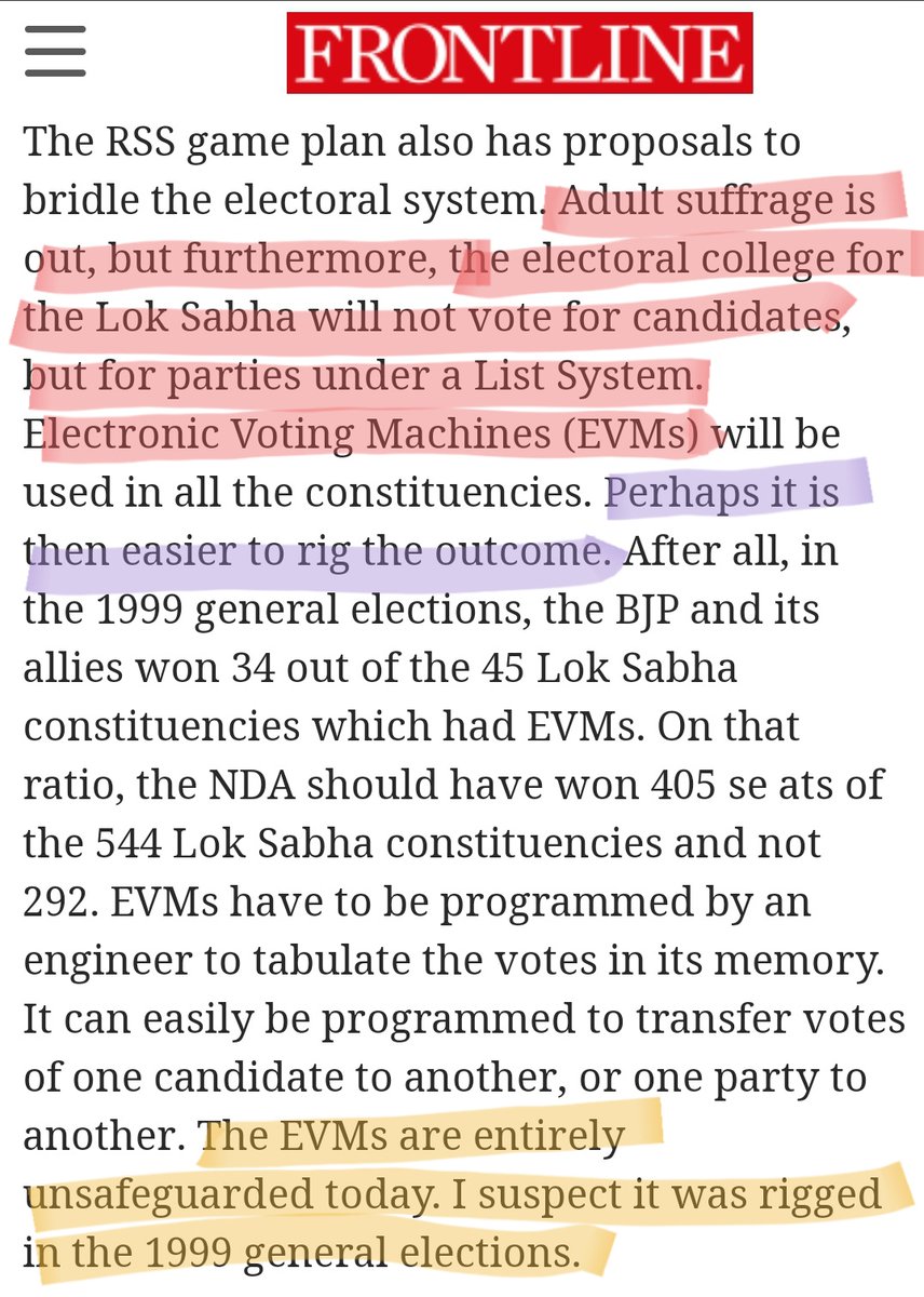 Awww...Swamy was the original anti EVM guy. He knew BJP was rigging EVMs since 2000. Never mind the electoral defeats in between. Wonder why nobody gives him the credit for this.