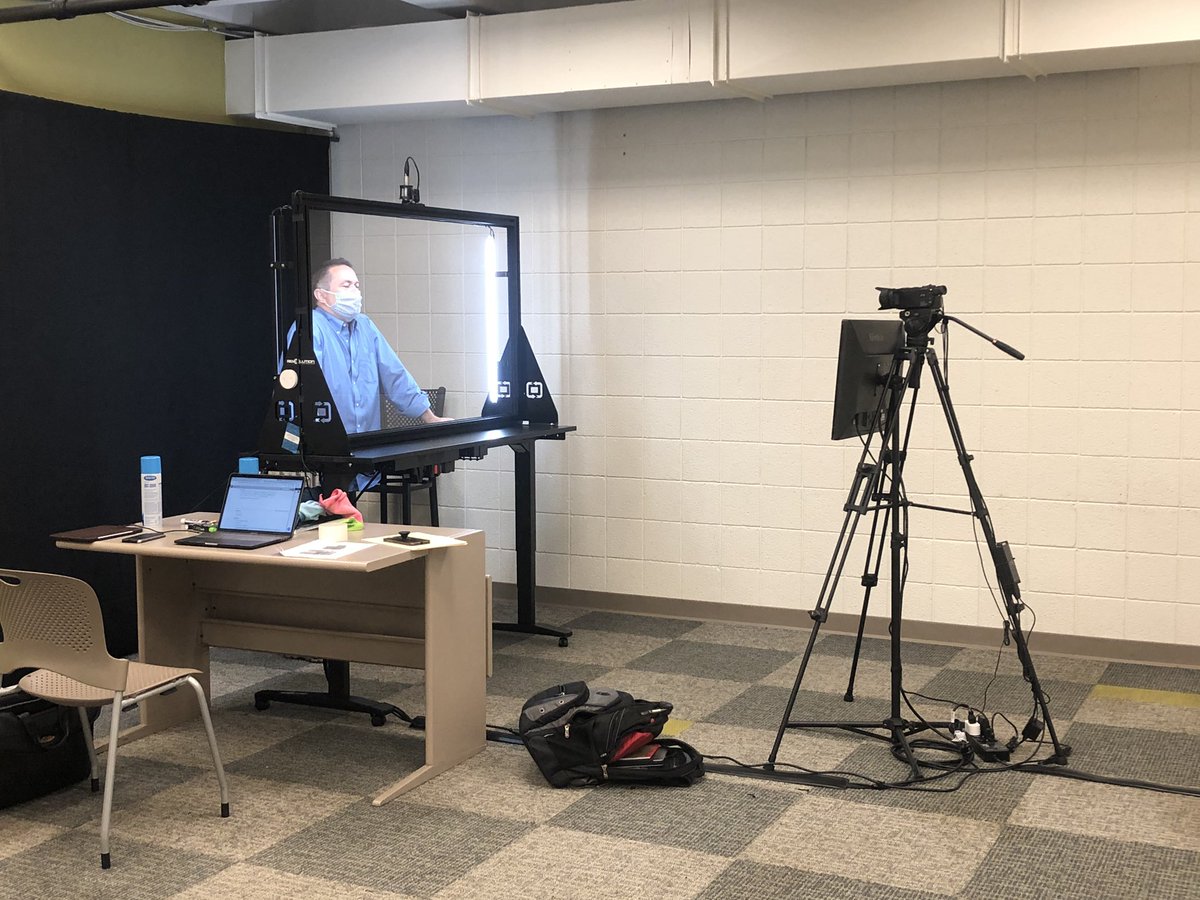 lynne_czech's tweet image. Spent the morning making sure our new Revolution Lightboard studios are in working order with the help of @Adtech_Systems