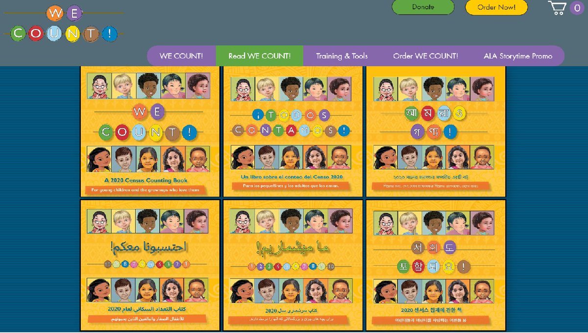 The #2020Census ends on 9/30. Has your family been counted? <a href="/WeCountKids/">We Count Kids</a> has storybooks about the Census in several languages to help families learn more about the Census and to show children why they should be counted. The free books are online at wecountkids.org
#ICount