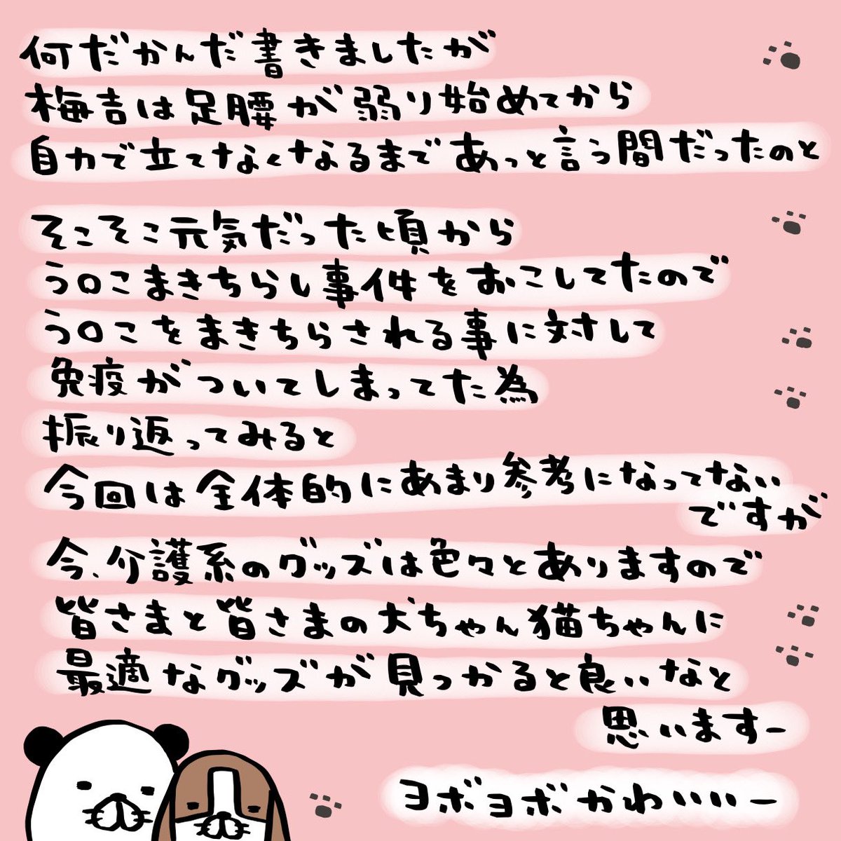 steven_spielham's tweet photo. 第3回
梅吉の介護記録その2でございますー

うふふー https://t.co/Y6qZP1tjCr