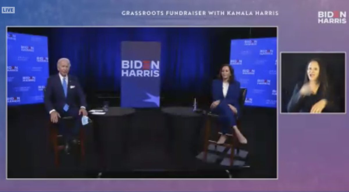 8/ Educating and motivating voters to overcome hurdles is the only answer—until we can vote in enough Democrats to fix the problem.At this fundraiser (held remotely on August 12) someone asked Kamala Harris the best way to respond to the administration’s voter suppression.