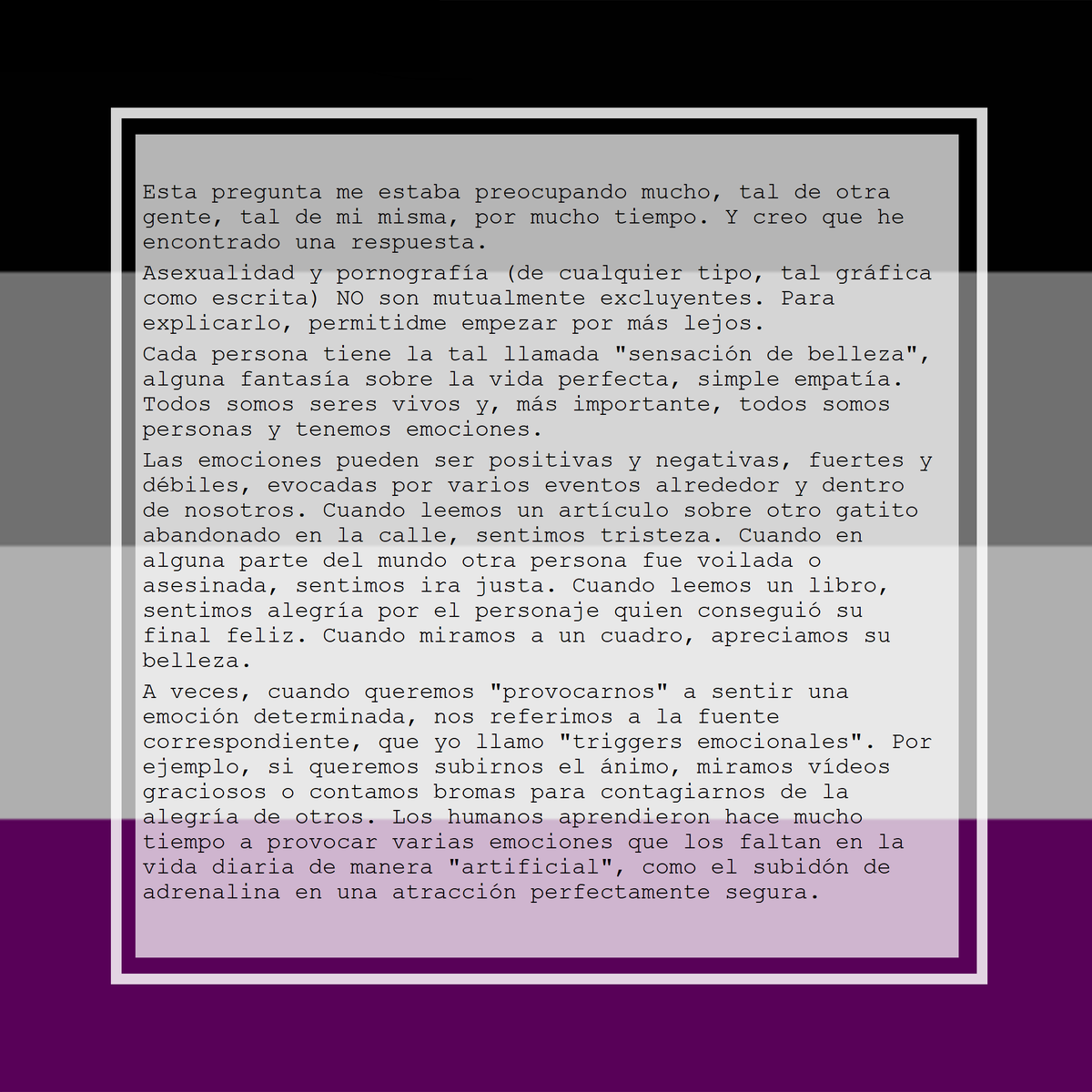 Asexual_Corner's tweet photo. #LGBTQ+ #Asexuality #Asexual #асексуальность #асексуальнісь #ace #asexualidad
#LGBTQIA #AlwaysProud 
¿Cómo puedes ser asexual?, ¡te lees NSFW! https://t.co/HCSjS8Qz2J
