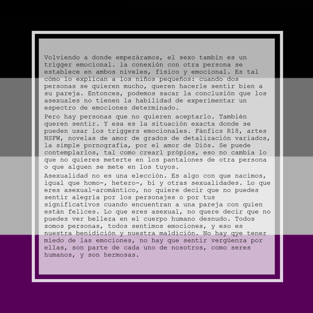 Asexual_Corner's tweet photo. #LGBTQ+ #Asexuality #Asexual #асексуальность #асексуальнісь #ace #asexualidad
#LGBTQIA #AlwaysProud 
¿Cómo puedes ser asexual?, ¡te lees NSFW! https://t.co/HCSjS8Qz2J