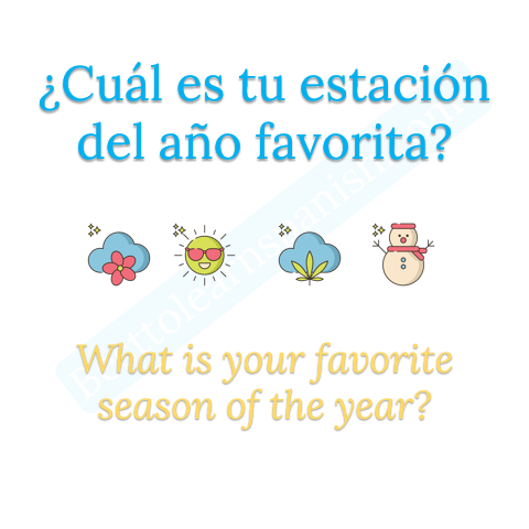 Spanish_best's tweet photo. Mi estación favorita del año es verano, ¿y la tuya? Write it in Spanish! #learnspanish #learningathome #besttolearnspanish #Spanish #languages
#learnonline #learnspanishfree #spanishvocabulary #spanishbasics
#spanishbeginners #spanishwords #spanishcourse #spanishquestions https://t.co/dyKO0Fc5bW