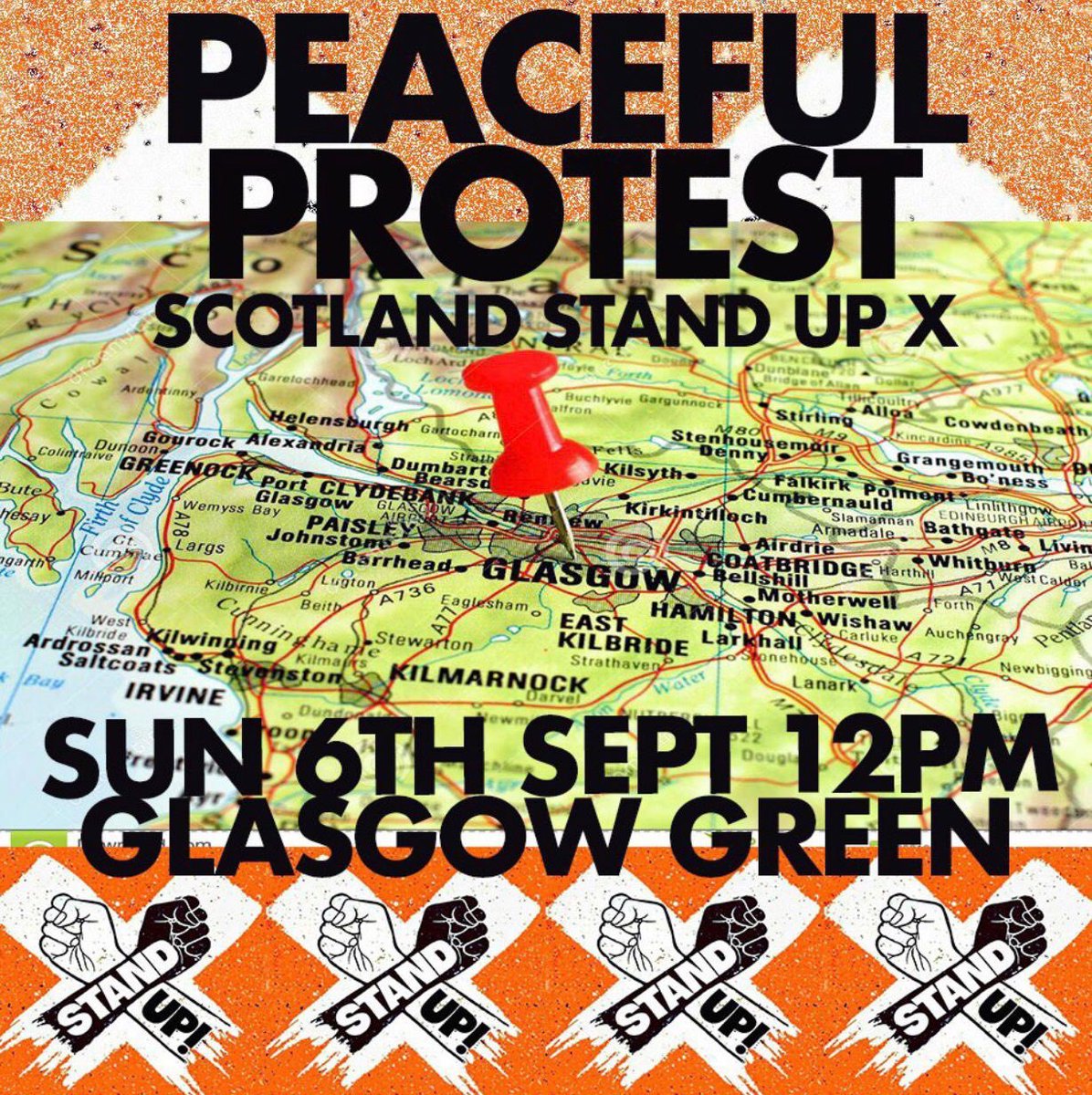 Winston11004677's tweet image. SCOTLAND STAND UP X - GATHERING AT GLASGOW GREEN, SUNDAY 6th SEP @12:00 NOON. #UniteForFreedom #UniteForTruth 

🎙Speakers include ... 

Dave Murphy (allegedly Dave)
Dr Kevin Corbett
Kate Shemirani 
Lord Earl - Stand Up X (Common law)

More speakers t.b.c soon! 🙌🏼