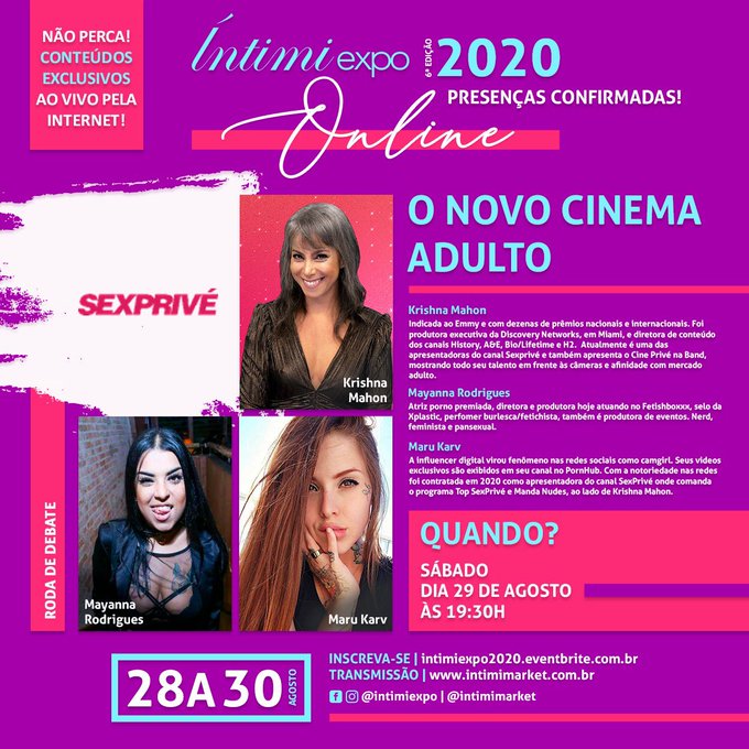 Vem ver a gente hj as 19:30? #intimiexpoonline #intimimarket #sexyprive https://t.co/dRpQXf5Oom<a href="/tag/intimiexpoonline"class="tags">#intimiexpoonline</a><a href="/tag/intimimarket"class="tags"><span>#intimimarket</span></a><a href="/tag/sexyprive"class="tags"><span>#sexyprive</span></a>