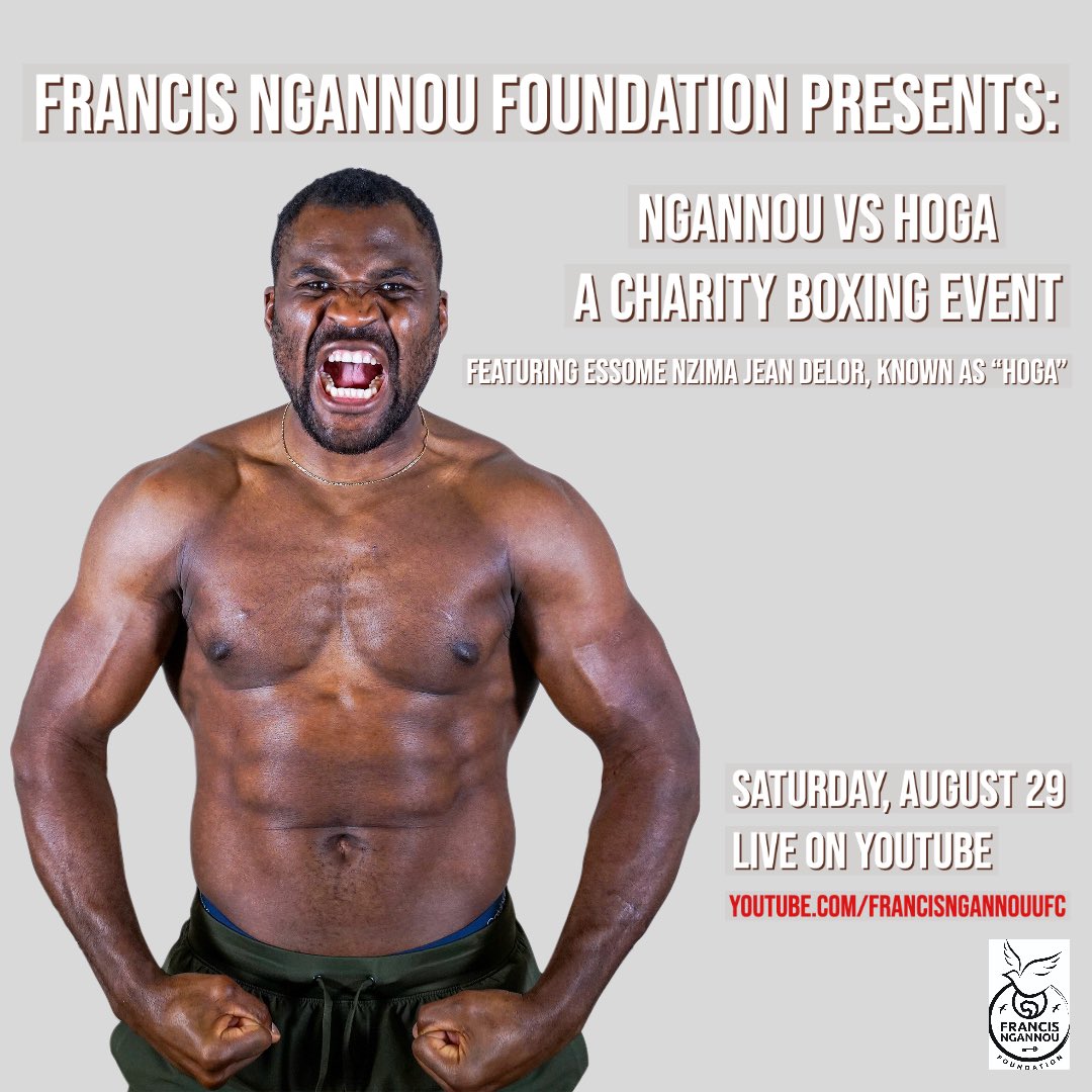 Francis Ngannou On Twitter Today Is The Day Me Vs Hoga Charity Boxing Match For The Francis Ngannou Foundation Live On My Youtube Channel Now Https T Co 6baqevpoyl Https T Co Qkhxcwkyr9