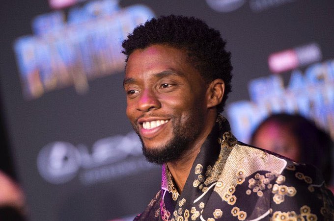 a thread of chadwick boseman smiling, but his smile gets bigger as you scroll 