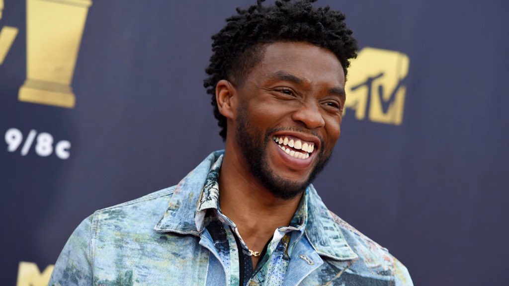 a thread of chadwick boseman smiling, but his smile gets bigger as you scroll 