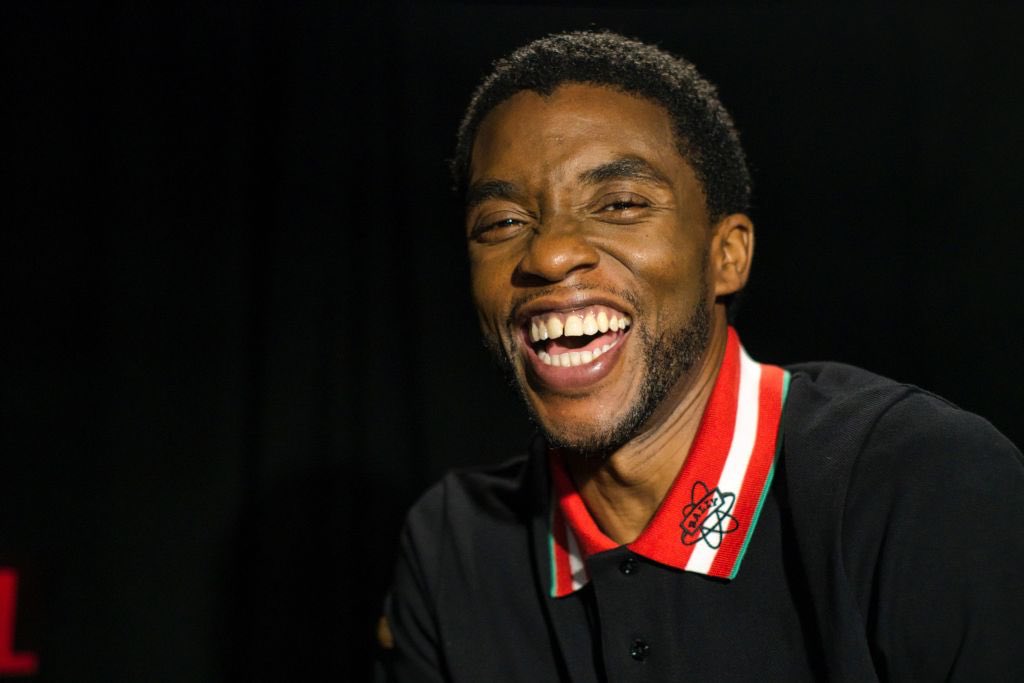 a thread of chadwick boseman smiling, but his smile gets bigger as you scroll 