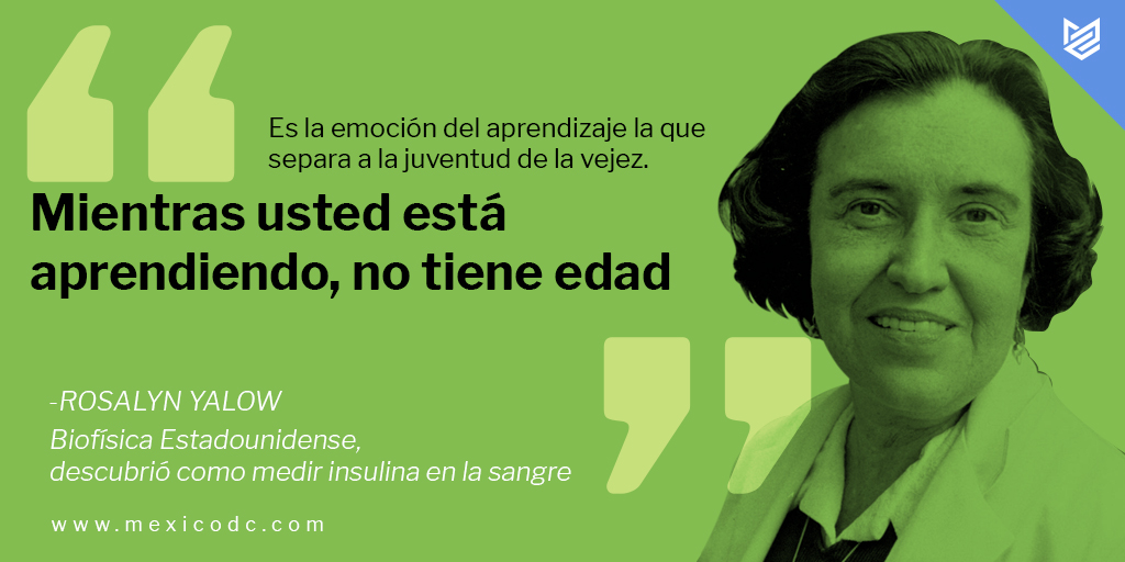 MexicoDC's tweet image. The excitement of learning separates youth from old age. As long as you're learning you're not old.
-Rosalyn Yalow

#ElearningMexico #PasiónPorLaFormación #PassionForTraining #EducaciónEnLinea #Elearning #MexicoDevelopmentCenter
