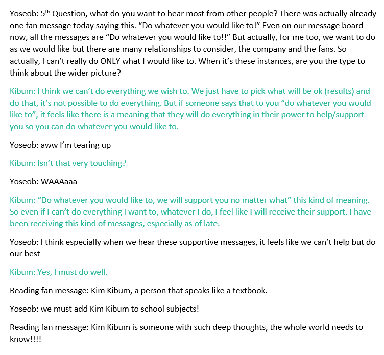 why shinee + shawol likes the phrase "do whatever you would like to" explained by Mr. Kim Kibum181107 Yoseob's Dream Radio with Keyat 39:56